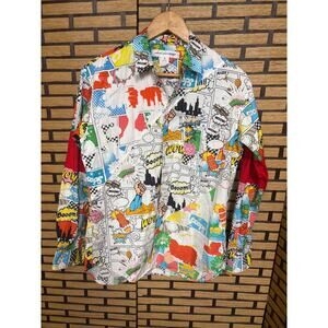 Comme Des Garcons Comic Strip Button Down Long Sleeve Shirt Size‎ XS